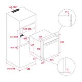 Teka - HLB 8600 ST - Ankastre Multifonksiyonel Dijital Ekranlı Turbo Fırın - Gri Cam - 70 lt - 111000011